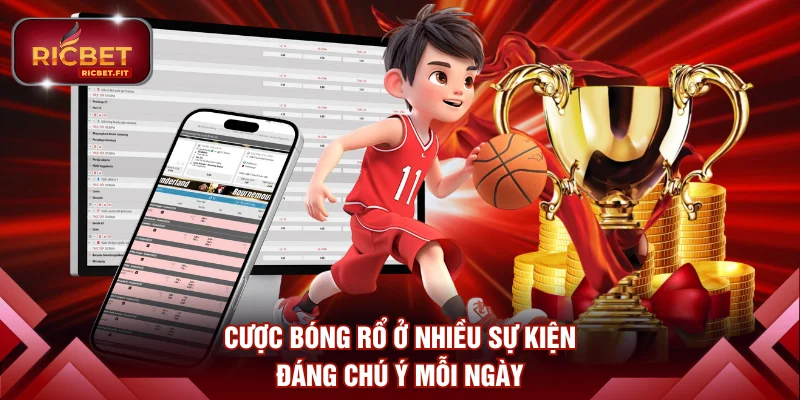 Cược bóng rổ ở nhiều sự kiện đáng chú ý mỗi ngày