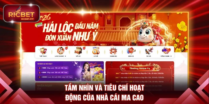 Tầm nhìn và tiêu chí hoạt động của trang nhà cái Ma Cao